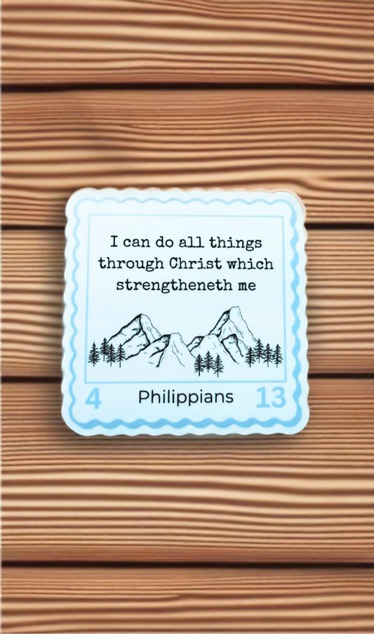 Philippians 4:13 Vinyl Sticker