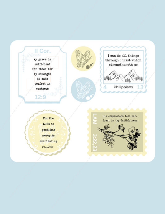 Encouragement Stamps Mini Sticker Sheet