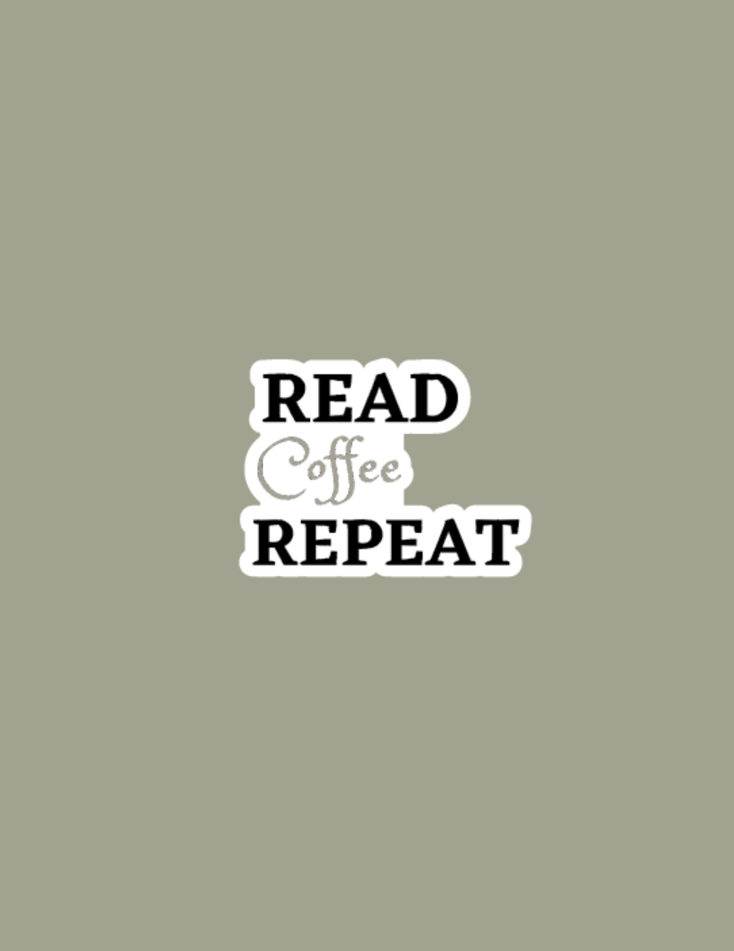 Read Coffee Repeat Vinyl Sticker
