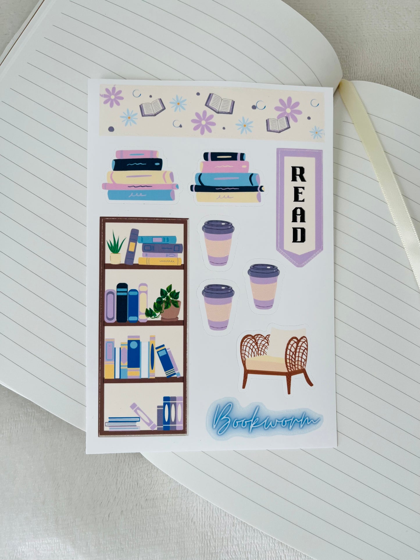 Bookworm Life Sticker Sheet